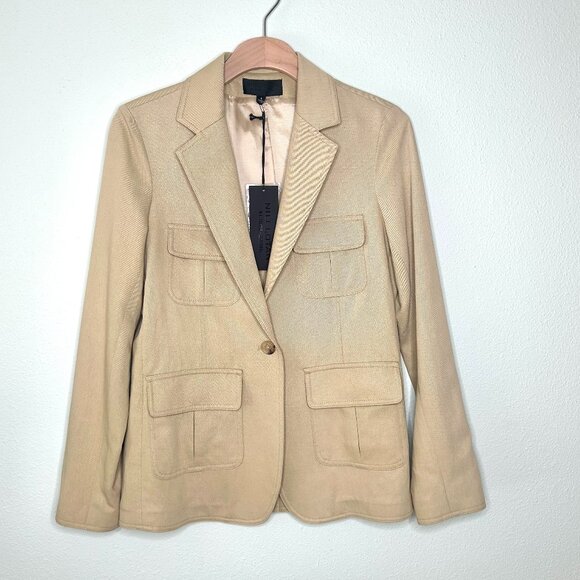 Nili Lotan Hunt Jacket in Khaki Size 4 *NWT* - Picture 3 of 13